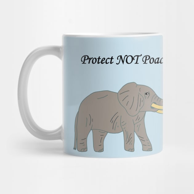 Protect not poach elephant art by Anke Wonder 